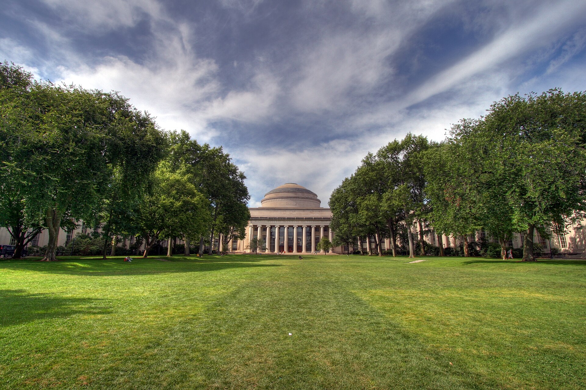 The Great Dome and Killian Court lawn at MIT in Cambridge, Massachusetts